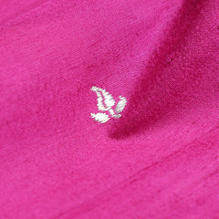 Pure Raw Silk Fabric – Zari Butties, Magenta Pink  (1 Meter)