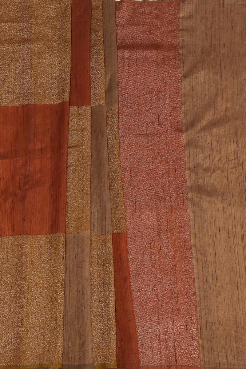 Pure Banarasi Raw Silk Saree with Brocade Checks