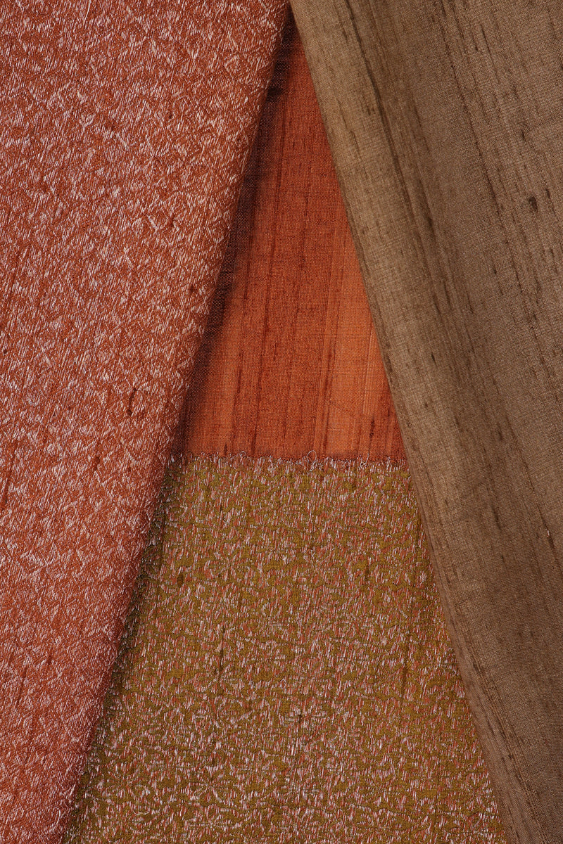 Pure Banarasi Raw Silk Saree with Brocade Checks