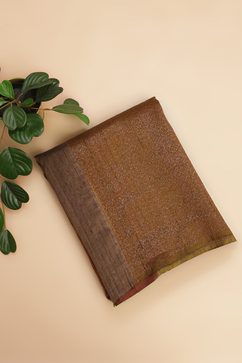 Pure Banarasi Raw Silk Saree with Brocade Checks