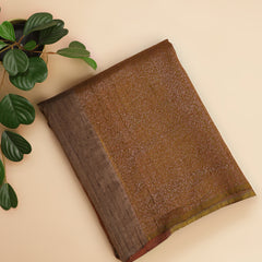 Pure Banarasi Raw Silk Saree with Brocade Checks