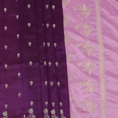 Pure Banarasi Chiniya Silk Saree - Purple & Lavender