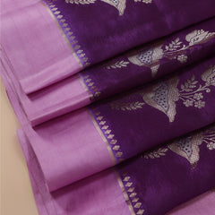Pure Banarasi Chiniya Silk Saree - Purple & Lavender