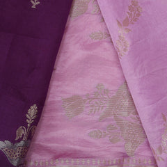 Pure Banarasi Chiniya Silk Saree - Purple & Lavender