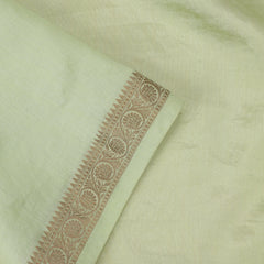Pure Banarasi Chiniya Silk Saree - Pista Green