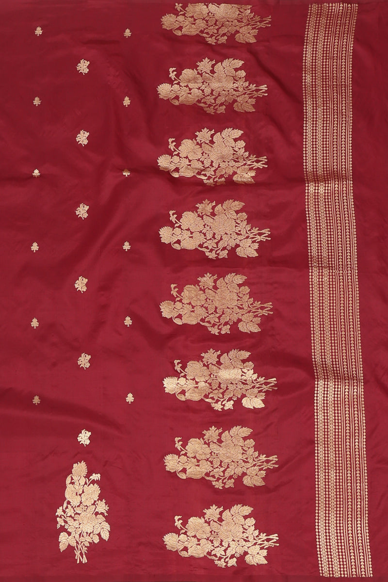 Pure Banarasi Silk Saree - Maroon