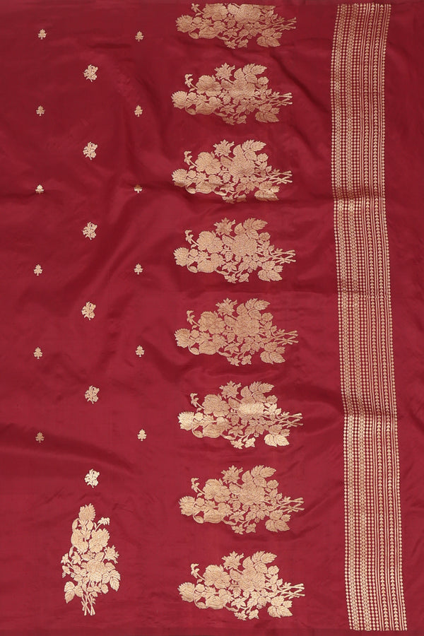 Pure Banarasi Silk Saree - Maroon