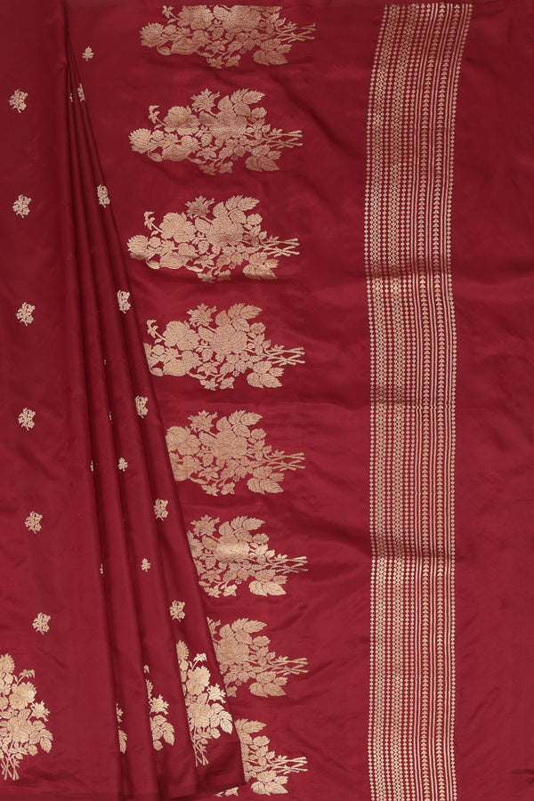 Pure Banarasi Silk Saree - Maroon