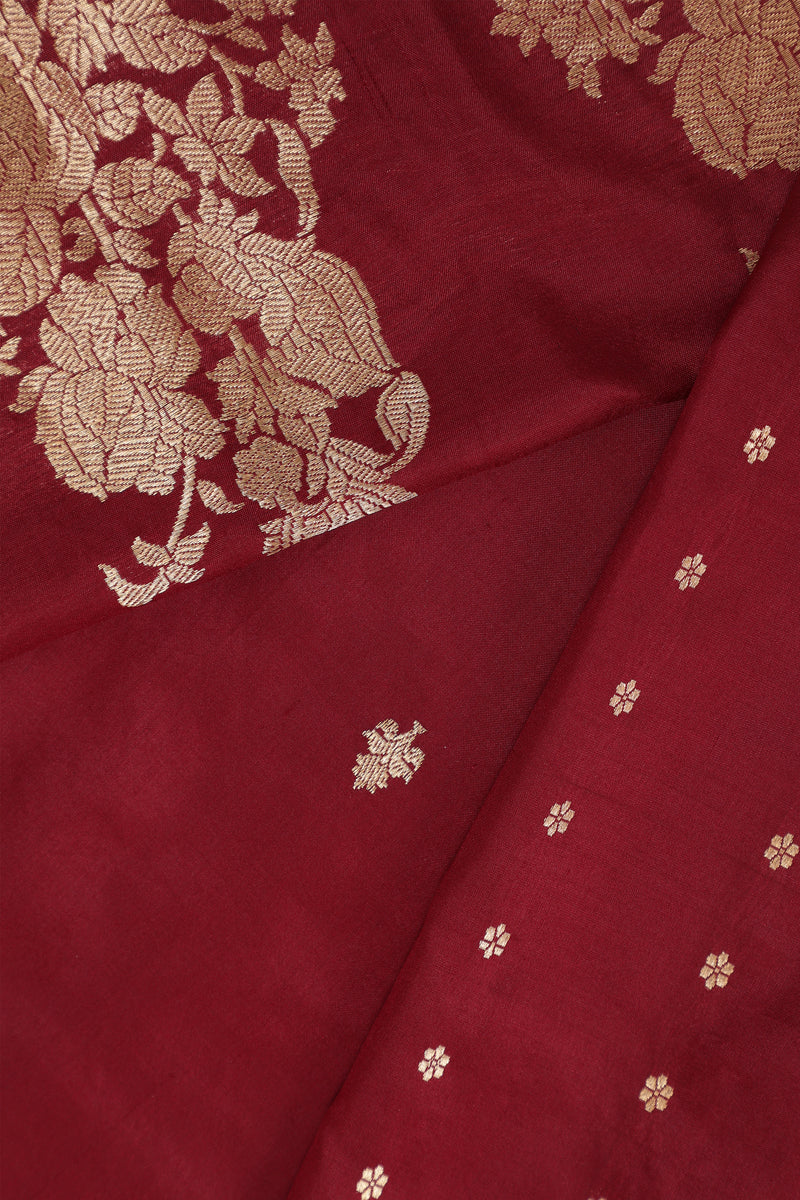 Pure Banarasi Silk Saree - Maroon