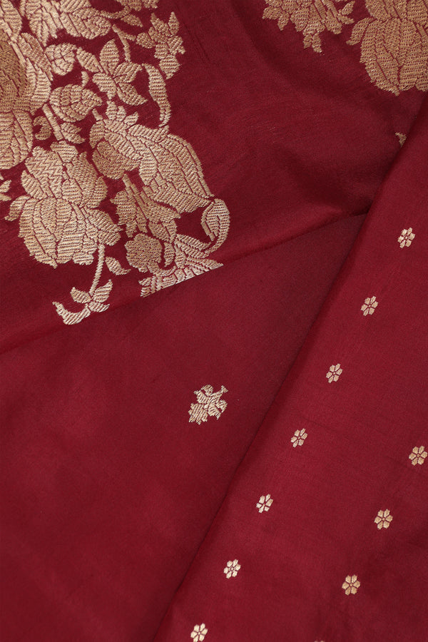 Pure Banarasi Silk Saree - Maroon