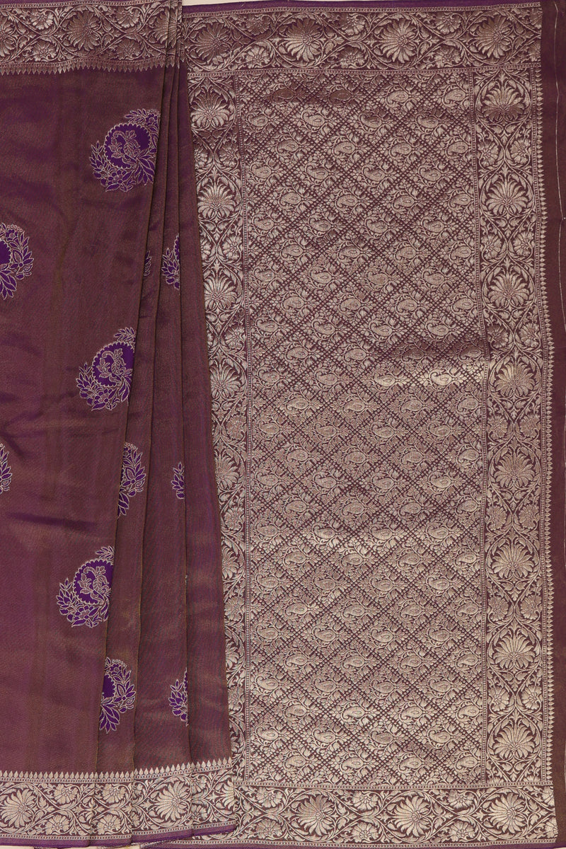 Banarasi Tissue Georgette - Purple