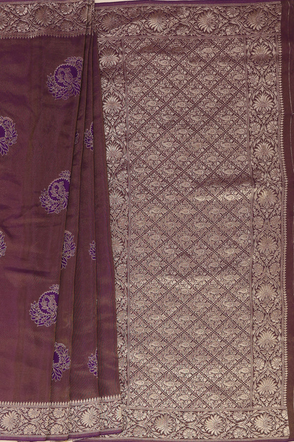 Banarasi Tissue Georgette - Purple