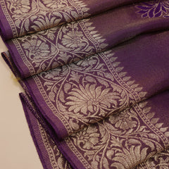 Banarasi Tissue Georgette - Purple