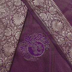 Banarasi Tissue Georgette - Purple