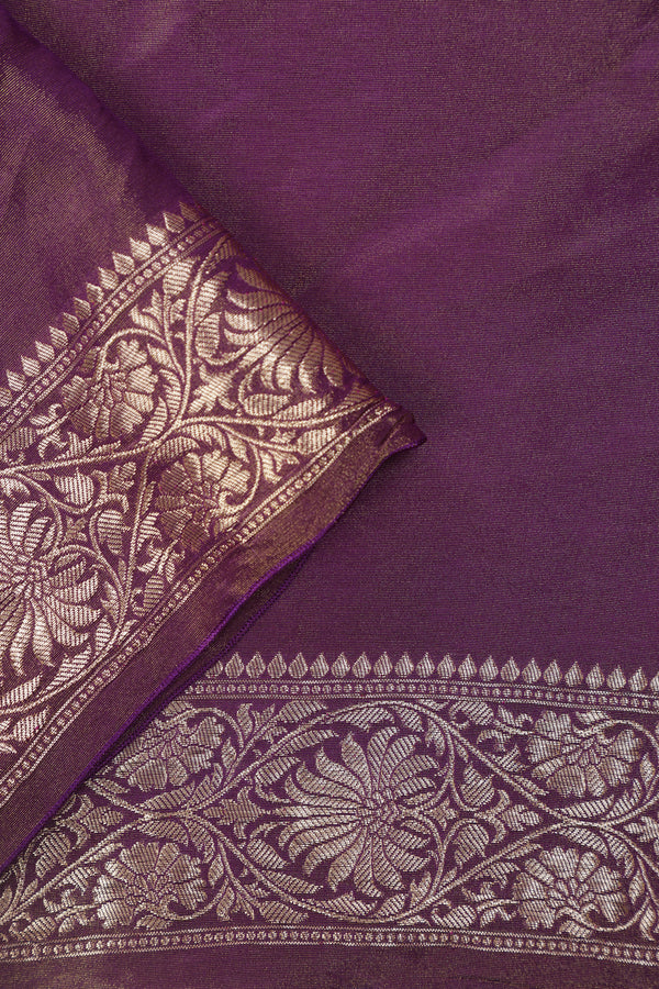 Banarasi Tissue Georgette - Purple