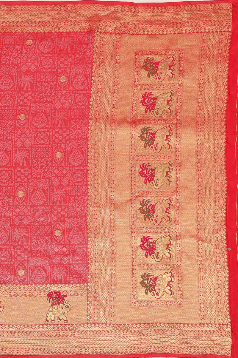 Banarasi Tissue Georgette - Red