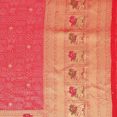 Banarasi Tissue Georgette - Red