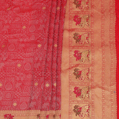 Banarasi Tissue Georgette - Red