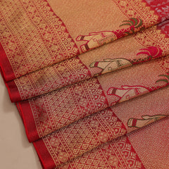 Banarasi Tissue Georgette - Red