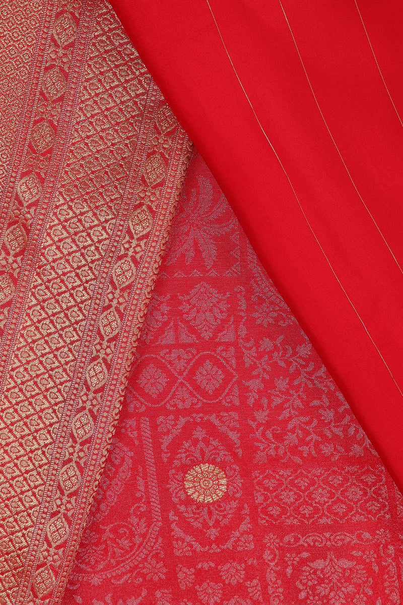 Banarasi Tissue Georgette - Red