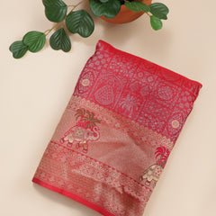 Banarasi Tissue Georgette - Red