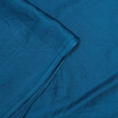 Pure banarasi Mashroo Satin Silk - Teal Blue with Rani Pink Kadhua Butta