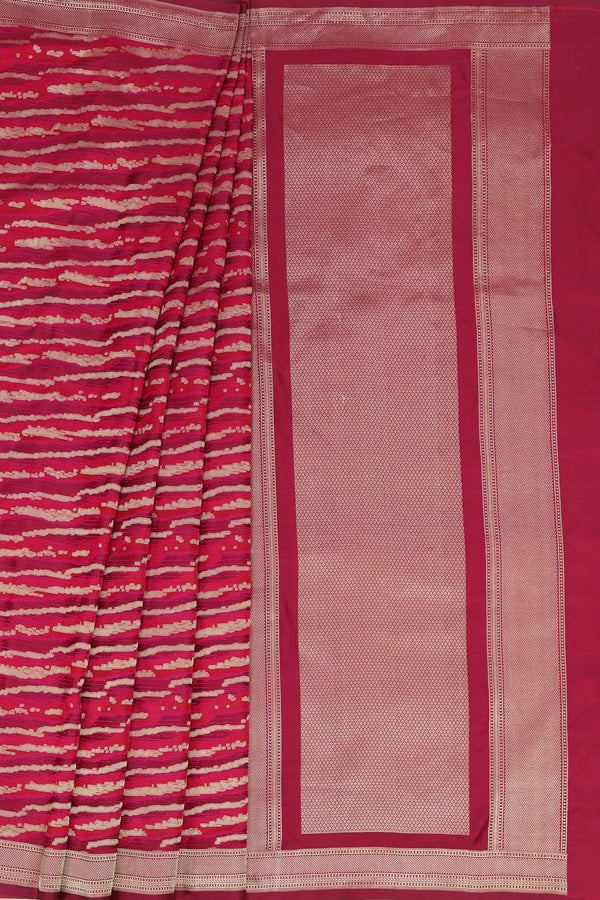 Pure Banarasi Brocade Silk - Wine with Kadua Butta