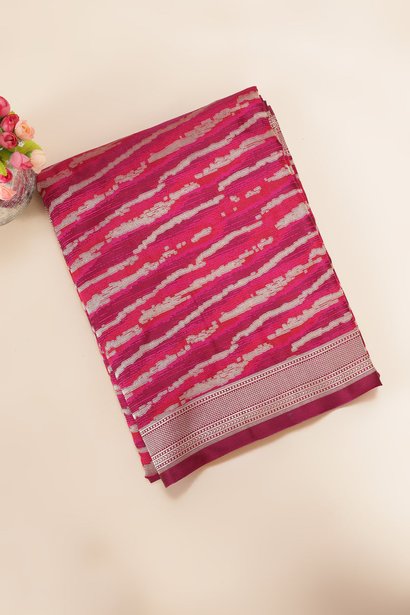 Pure Banarasi Brocade Silk - Wine with Kadua Butta