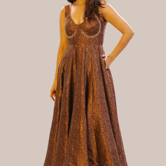 Designer Pure Banarasi Brocade Silk Corset Anarkali