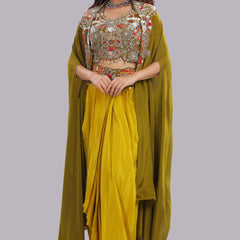 Designer Applique Hand Embroidered Suit