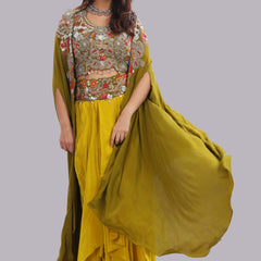 Designer Applique Hand Embroidered Suit