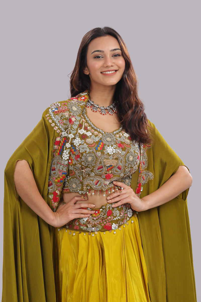 Designer Applique Hand Embroidered Suit