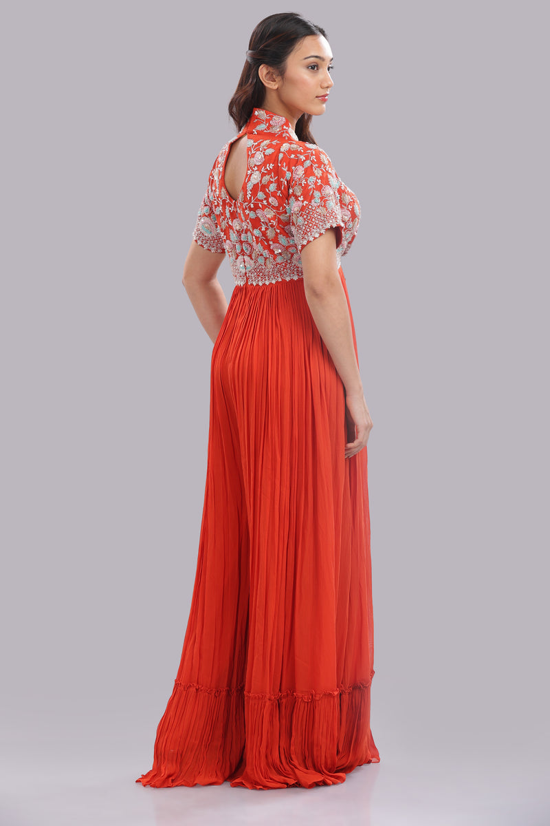 Designer Hand Embroidered Indo Western Jumpsuit