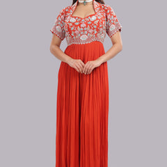 Designer Hand Embroidered Indo Western Jumpsuit