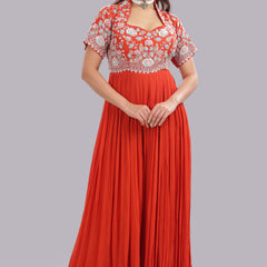 Designer Hand Embroidered Indo Western Jumpsuit