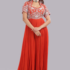 Designer Hand Embroidered Indo Western Jumpsuit
