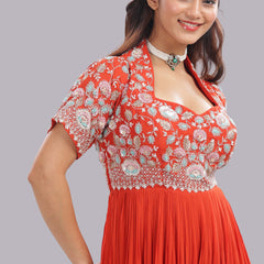 Designer Hand Embroidered Indo Western Jumpsuit