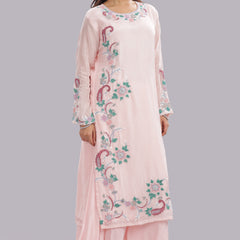 Designer Applique Hand Embroidered Suit