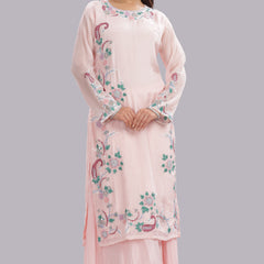 Designer Applique Hand Embroidered Suit