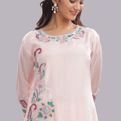 Designer Applique Hand Embroidered Suit