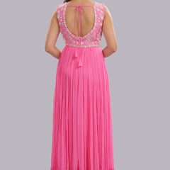 Designer Hand Embroidered Full Length Gown
