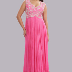 Designer Hand Embroidered Full Length Gown