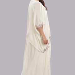 Designer Hand Embroidered Cape Clubbed with Flaired Skirt and Blouse