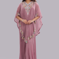 Designer Hand Embroidered Cape Clubbed with Flaired Pant and Blouse