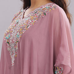 Designer Hand Embroidered Cape Clubbed with Flaired Pant and Blouse