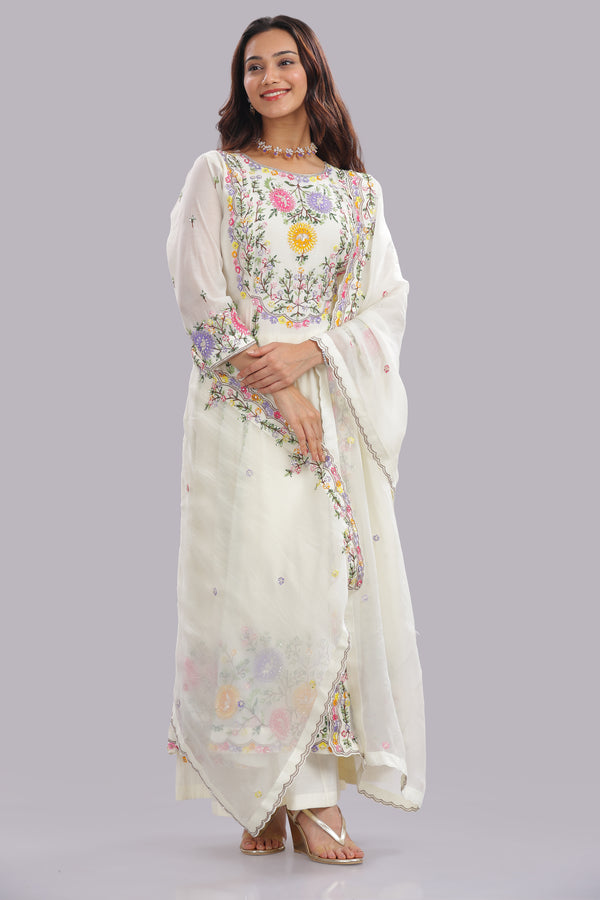 Designer Hand Embroidered Anarakali Suit