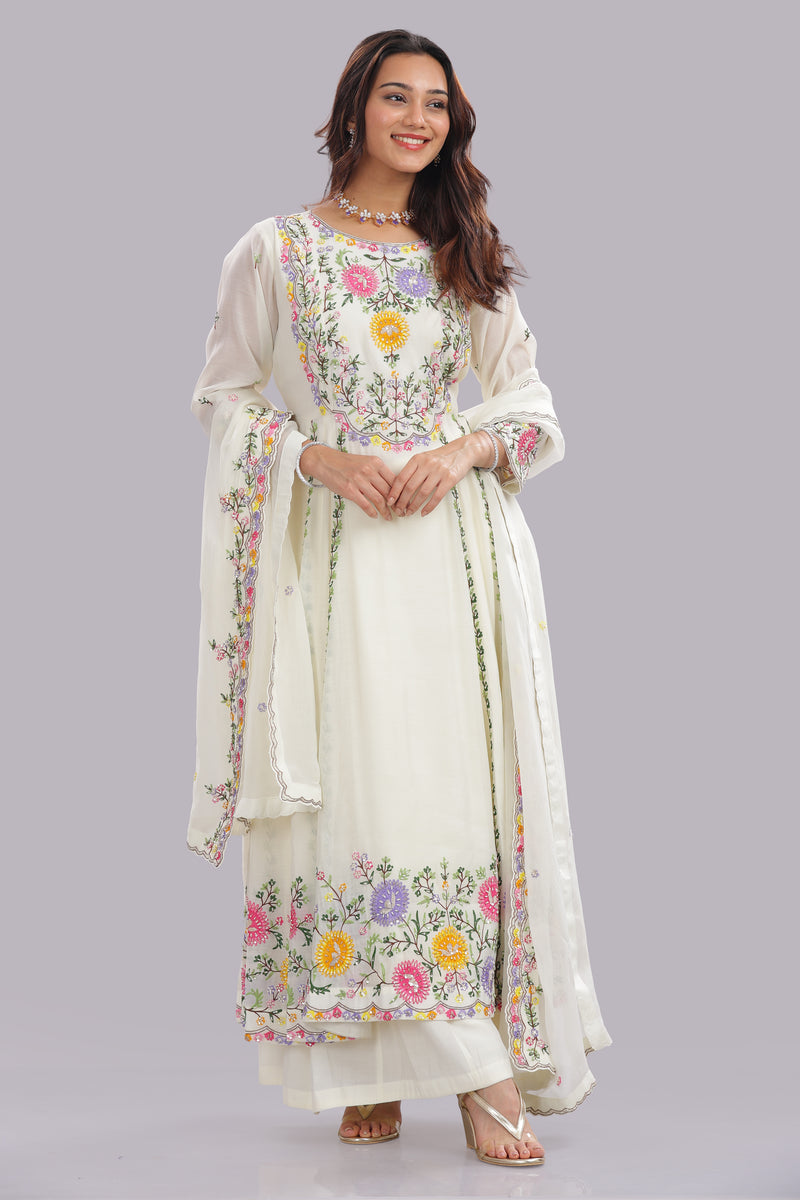 Designer Hand Embroidered Anarakali Suit