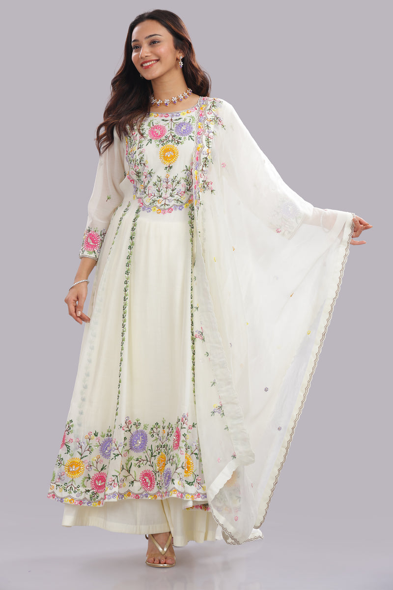Designer Hand Embroidered Anarakali Suit