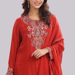 Designer Hand Embroidered Sharara Suit