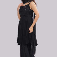 Designer Short Kurti Suit with Choker Dupatta